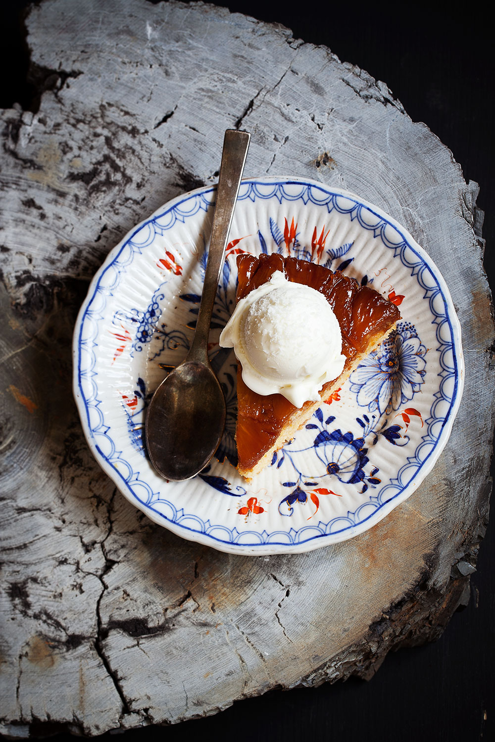 Pineapple and Coconut Upside-Down Cake - Side